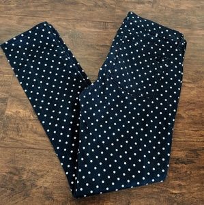 Jcrew toothpick polka dot denim
